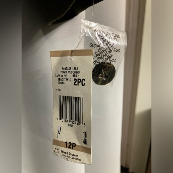 Women's KASPER 2PC Olive Pants Suit 12P NWT - Picture 4 of 13